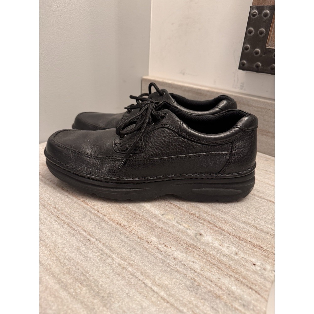 Nunn Bush Mens Cameron Shoes Sz 9W Comfort Black Leather Oxford 83890-78